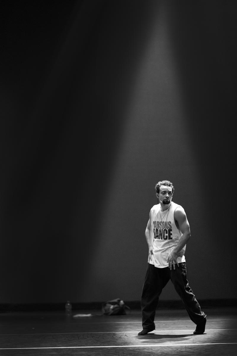 Black and white dance rehearsal